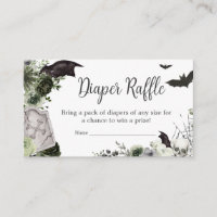 Floral Gothic Baby Shower Diaper Raffle