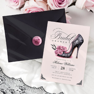 Floral Gothic Bridal Shower Invitation