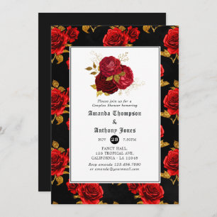 Floral Gothic Couples Shower Invitation