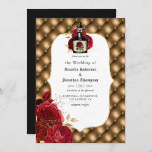 Floral Gothic Wedding Invitation