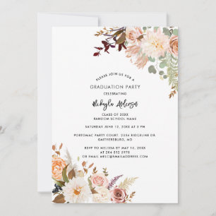 Floral Graduation 2025 Botanical Grad Party Invitation