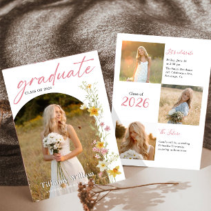 Floral Graduation Announcement Party Invitation