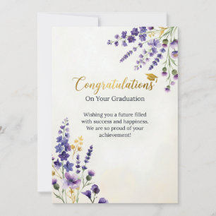 Floral Graduation Card Congratulations Masters