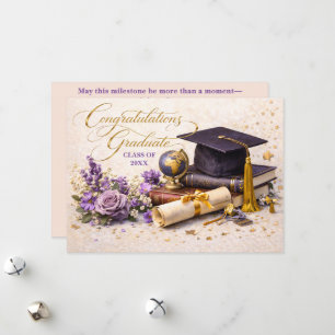 Floral Graduation Congratulations Card 