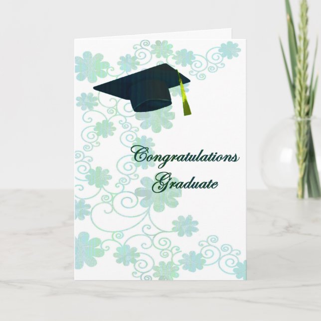 Floral Graduation Greeting Card (Front)