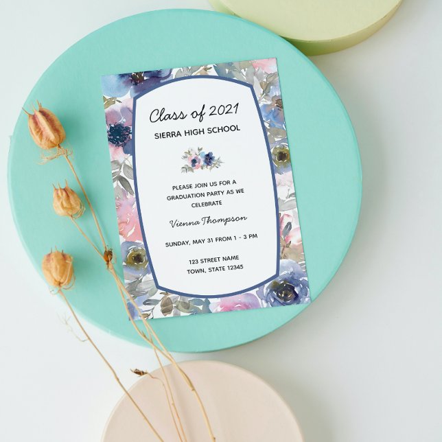 Floral Graduation Invitation (Creator Uploaded)