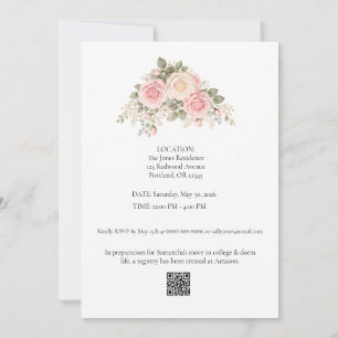Floral Graduation Invitation