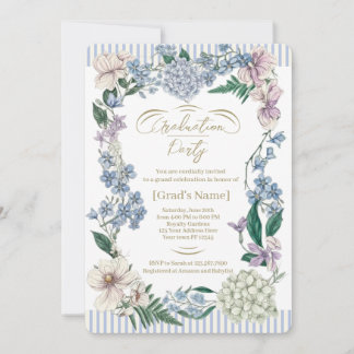 Floral Graduation Party Invitation