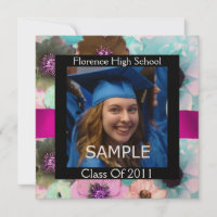 FLORAL GRADUATION PHOTO TEMPLATE MONOGRAM