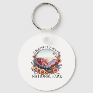 Floral Grand Canyon National Park Hiking Camping O Key Ring