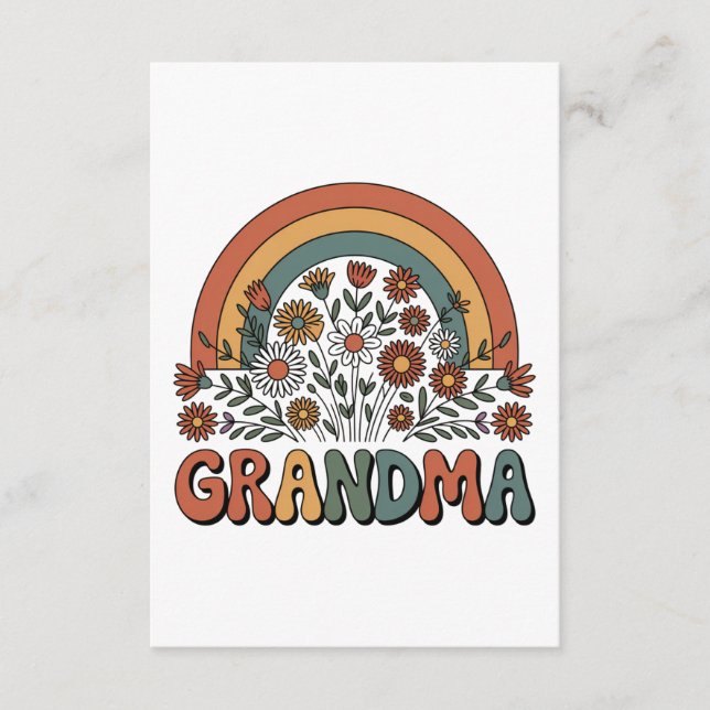 Floral Grandma Enclosure Card (Front)