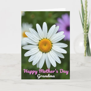 Floral Grandmas Day Wish Card