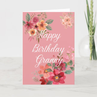 Floral Granny Birthday Card
