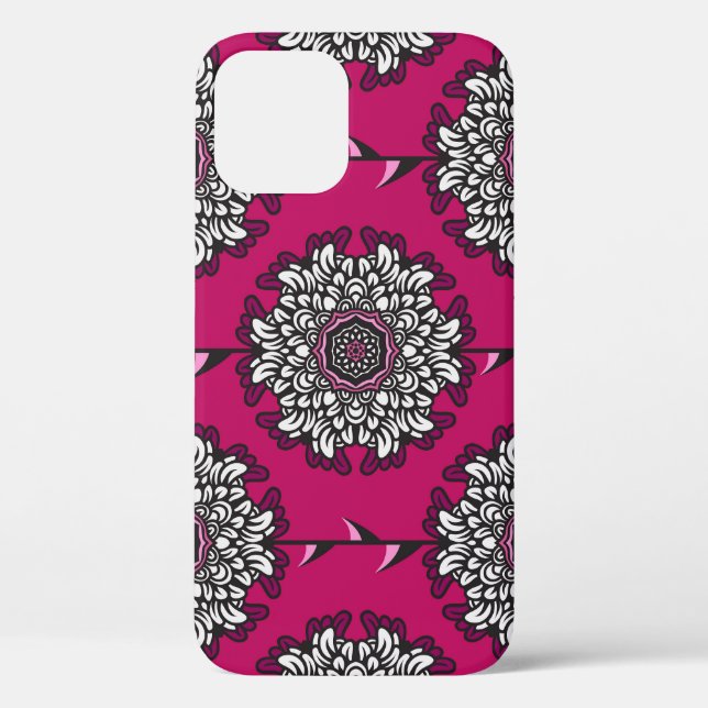 Floral Graphic Flowers Pink Seamless Case-Mate iPhone Case (Back)