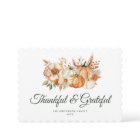 Floral Grateful and thankful thanksgiving