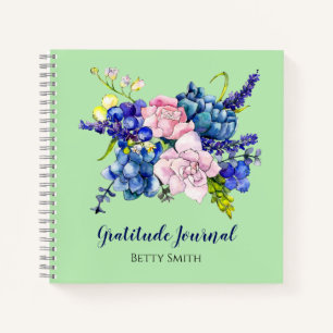 Floral Gratitude Journal for Women Personalised