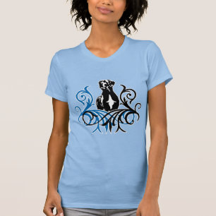 Floral Great Dane Illustration T-Shirt