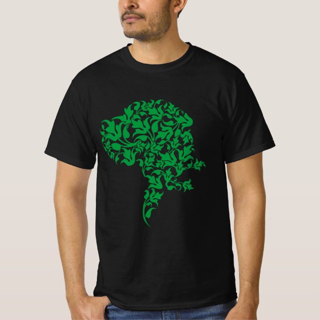 Floral Great Dane  T-Shirt (Front)