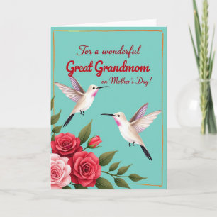 Floral Great Grandmom Card