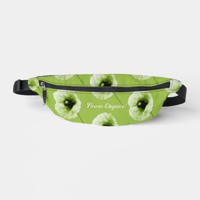 Floral Green 2 Bum Bags (Front)