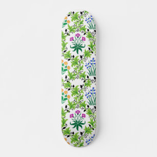 Floral Green Background Pattern-15232 Skateboard