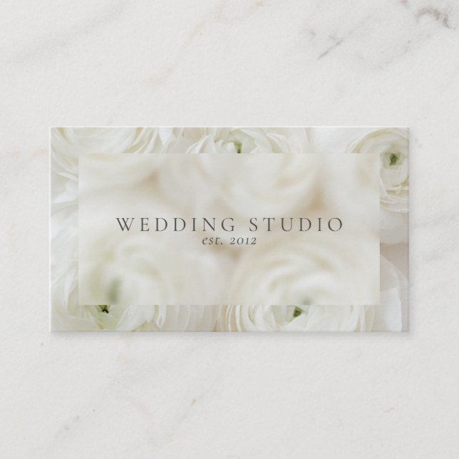 Floral, green Business Card (Front)