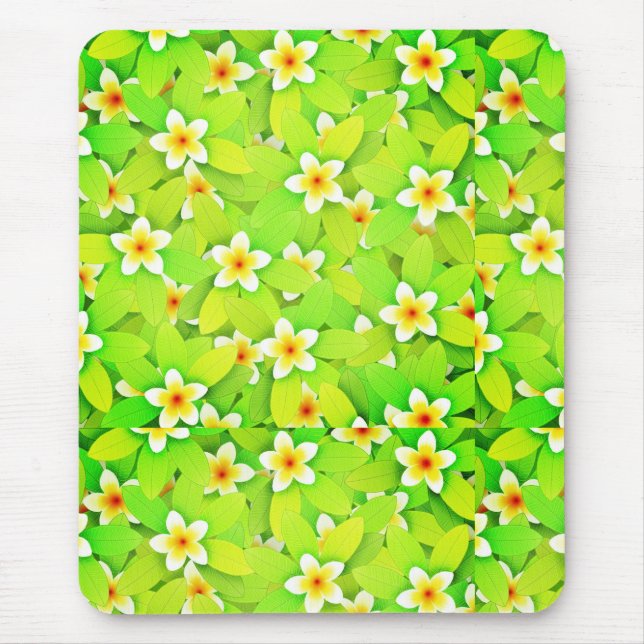 Floral Green Leaves Pattern-61717 Mouse Mat (Front)