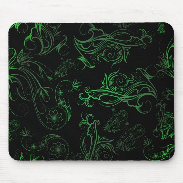Floral Green Mousepad (Front)