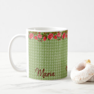 Floral Green Mug