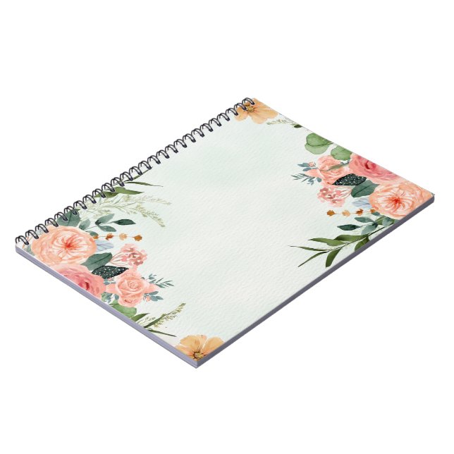 floral green notebook (Left Side)