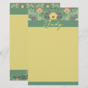 Floral Green  Stationery