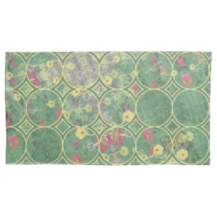 Floral Green Tile Pillowcase