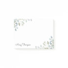 Floral Greenery Border Monogram Name