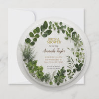Floral Greenery Elegant Bridal Shower