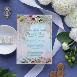 Floral Greenery Elegant Invitation