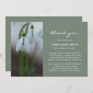 Floral  Greenery Elegant Memorial Card