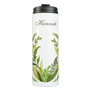 Floral Greenery Professional Trendy Minimalist Thermal Tumbler