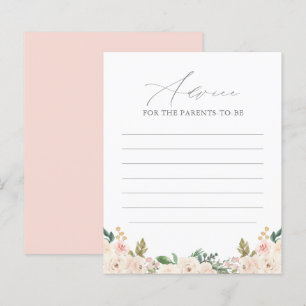 Floral Greenery Pumpkin Baby Shower Advice Card