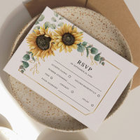 Floral Greenery Sunflower Wedding
