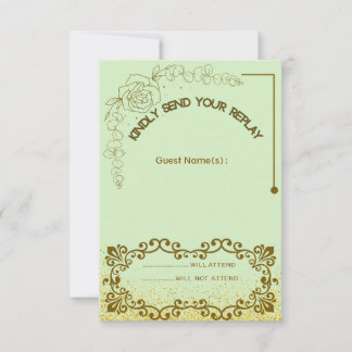 Floral Greenery Wedding Response Card