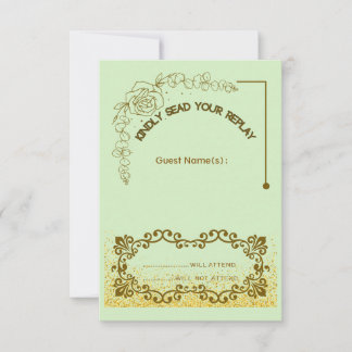 Floral Greenery Wedding Response Card