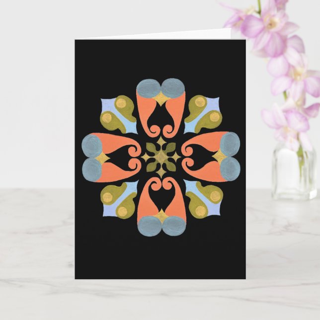 Floral Greeting Card (Orchid)
