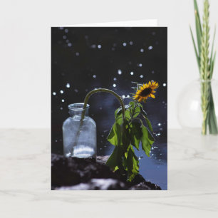 floral greeting card, blank card