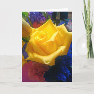 Floral Greeting, Standard white envelopes included Card