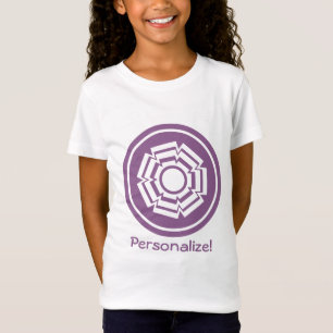 Floral Groove Girl's Tee, Eggplant T-Shirt