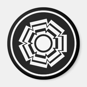 Floral Groove Magnet, Black Magnet