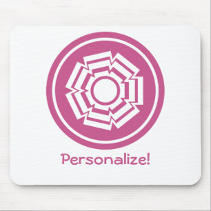 Floral Groove Mousepad, Magenta Mouse Mat