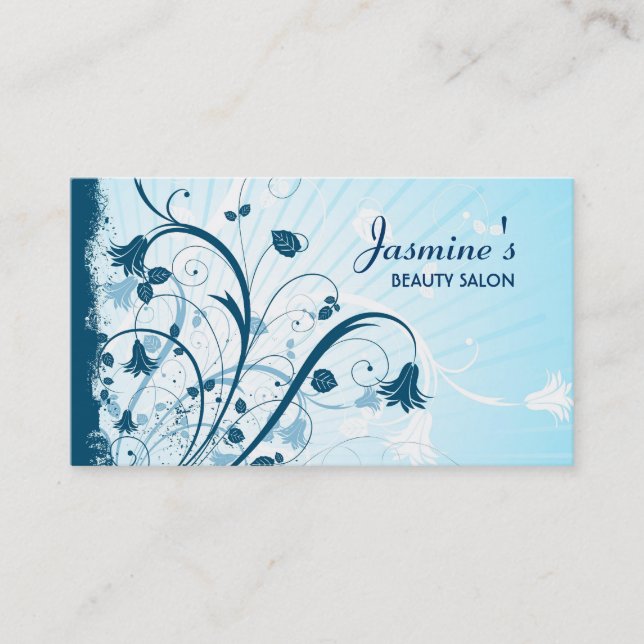 Floral Grunge Business Card (Front)
