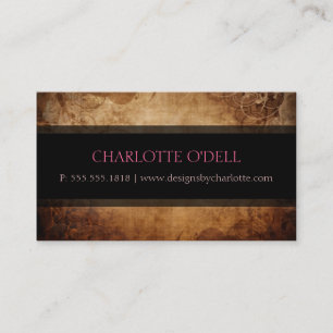 floral grunge business card