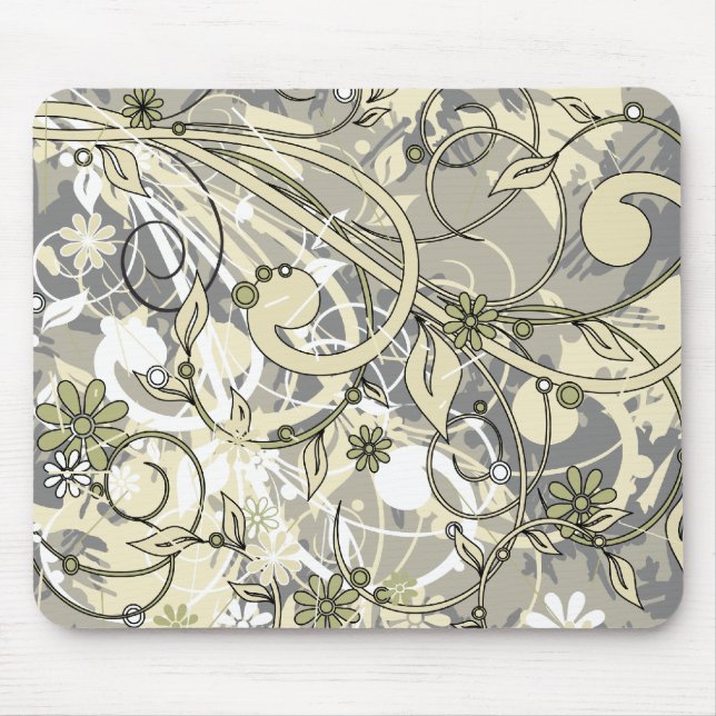 floral grunge mouse mat (Front)